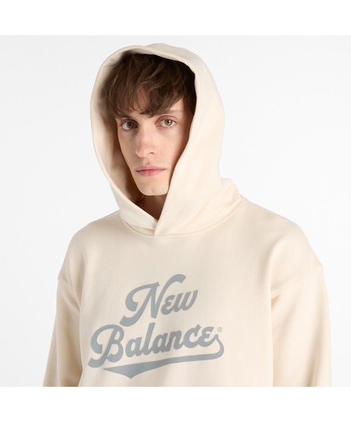 NEW BALANCE（ニューバランス）の「ニューバランス New Balance Athletics レガシーフーディ（パーカー・メンズ・ダークブルー/アイボリー/ライトグレー・LL/L/M/S）」の10枚目の写真