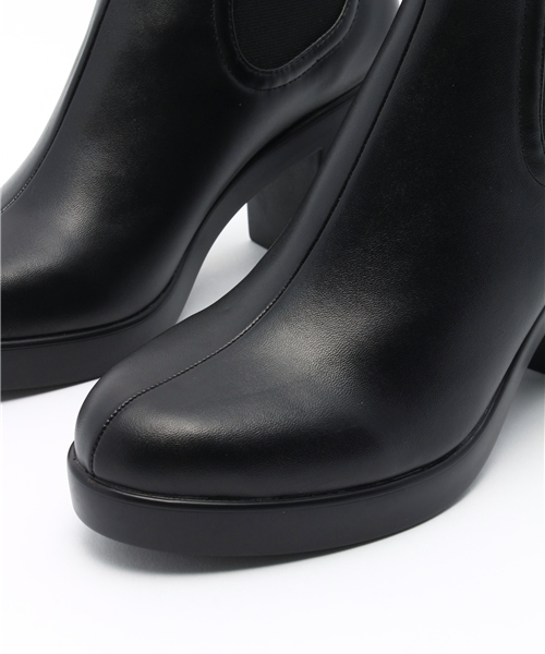 WEGO（ウィゴー）の「WEGO/サイドゴアショートブーツ（ブーツ・レディース・ブラウン/ブラック・MEDIUM/LARGE）」の4枚目の写真