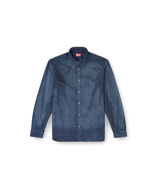 DIESEL(ディーゼル)の「メンズ デニムシャツ D-SIMPLY-S13(シャツ/ブラウス・メンズ・ダークインディゴブルー・MEDIUM/SMALL/X-LARGE/XX-LARGE/X-SMALL/LARGE)」の5枚目の写真