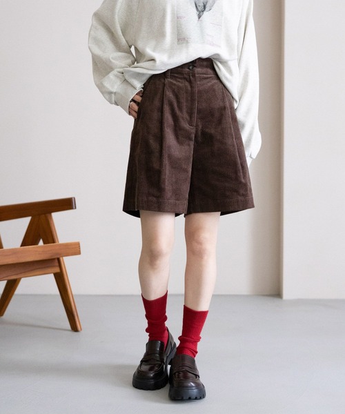 RAGEBLUE（レイジブルー）の「サイドスリットショートパンツ（その他パンツ・レディース・ブラウン系3/ブラック系/ブラウン系8・FREE）」の3枚目の写真