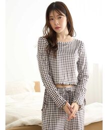 SNIDEL HOME(スナイデルホーム)のシルキーフリースロングTシャツ(ルームウェア/パジャマ)