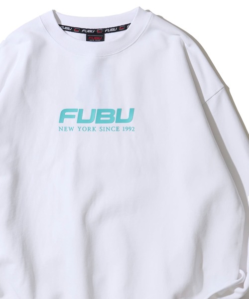 FUBU（ フブ）の「【FUBU / フブ】OG Logo Crew Sweat / ロゴプリント 裏毛 クルーネックスウェット（スウェット・メンズ・ターコイズブルー/ホワイト/ブラック・LARGE/X-LARGE/MEDIUM）」の2枚目の写真