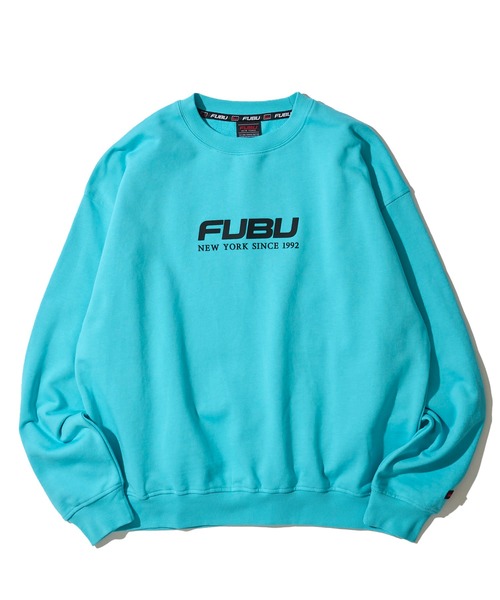 FUBU（ フブ）の「【FUBU / フブ】OG Logo Crew Sweat / ロゴプリント 裏毛 クルーネックスウェット（スウェット・メンズ・ターコイズブルー/ホワイト/ブラック・LARGE/X-LARGE/MEDIUM）」の9枚目の写真