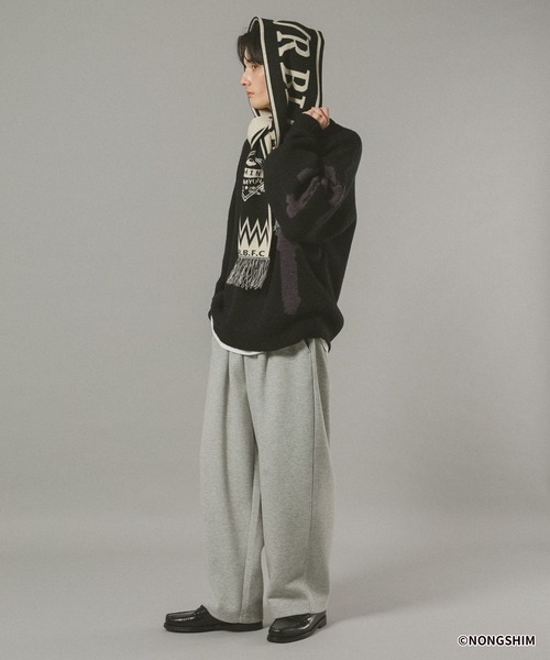 RAGEBLUE（レイジブルー）の「【辛ラーメン】コラボ/ビッグロゴニット（ニット/セーター・メンズ・ブラック/ブルー/レッド系その他・LARGE/MEDIUM）」の6枚目の写真