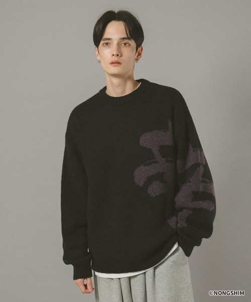 RAGEBLUE（レイジブルー）の「【辛ラーメン】コラボ/ビッグロゴニット（ニット/セーター・メンズ・ブラック/ブルー/レッド系その他・LARGE/MEDIUM）」の7枚目の写真