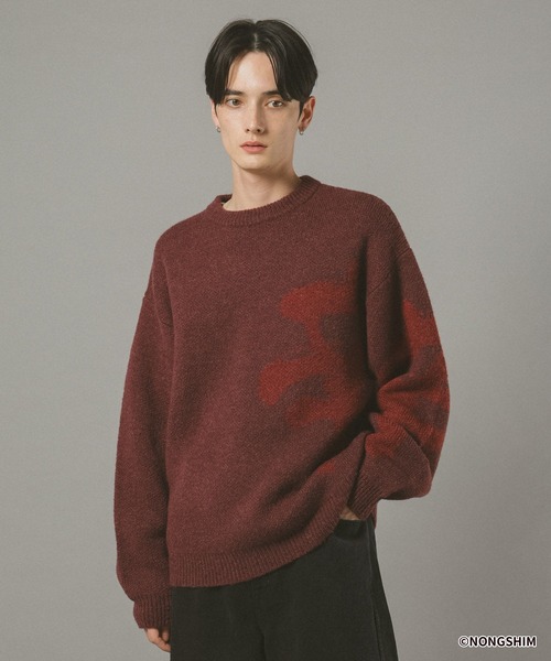 RAGEBLUE（レイジブルー）の「【辛ラーメン】コラボ/ビッグロゴニット（ニット/セーター・メンズ・ブラック/ブルー/レッド系その他・LARGE/MEDIUM）」の14枚目の写真