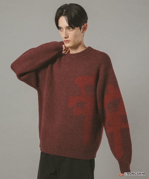 RAGEBLUE（レイジブルー）の「【辛ラーメン】コラボ/ビッグロゴニット（ニット/セーター・メンズ・ブラック/ブルー/レッド系その他・LARGE/MEDIUM）」の15枚目の写真