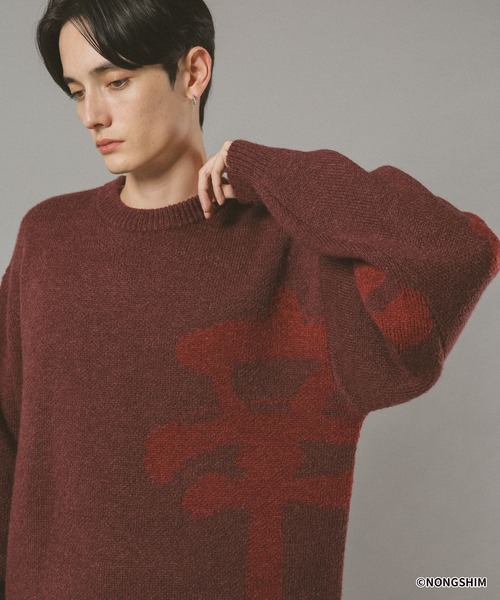 RAGEBLUE（レイジブルー）の「【辛ラーメン】コラボ/ビッグロゴニット（ニット/セーター・メンズ・ブラック/ブルー/レッド系その他・LARGE/MEDIUM）」の17枚目の写真