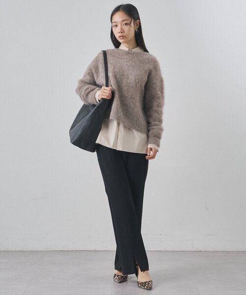 Whim Gazette（ウィムガゼット）の「スーリーアルパカクルーネックプルオーバー（ニット/セーター・レディース・ライトグレー/ピンク/モカ・FREE）」の18枚目の写真