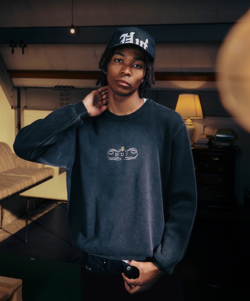 HUF WORLDWIDE CLOTHIERS SWEATERブラック WORLDWIDE CLOTHIERS SWEATER（ニット/セーター）｜HUF（ハフ）の