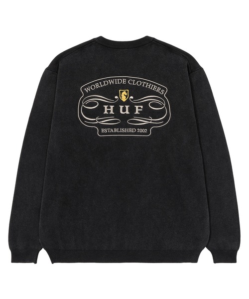 HUF WORLDWIDE CLOTHIERS SWEATERブラック WORLDWIDE CLOTHIERS SWEATER（ニット/セーター）｜HUF（ハフ）の