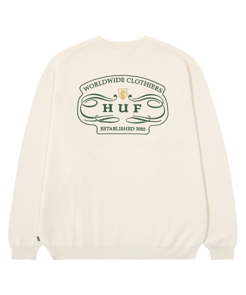 HUF（ハフ）の「WORLDWIDE CLOTHIERS SWEATER（ニット/セーター・メンズ・ナチュラル/ブラック・S/M/L/XL）」の6枚目の写真