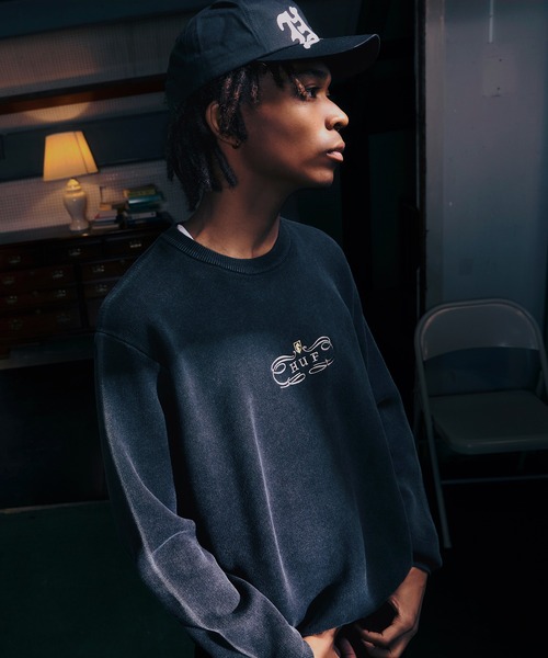 HUF（ハフ）の「WORLDWIDE CLOTHIERS SWEATER（ニット/セーター・メンズ・ナチュラル/ブラック・S/M/L/XL）」の18枚目の写真