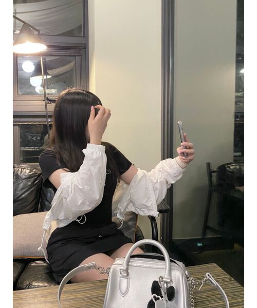 NICK&NICOLE(ニックアンドニコール)の「NICOLE PINTUCK CROP TEE_BLACK(Tシャツ/カットソー・レディース・その他・LARGE/MEDIUM)」の10枚目の写真