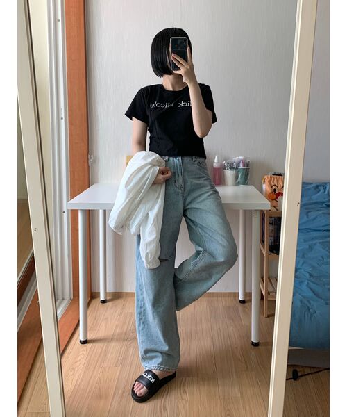 NICK&NICOLE(ニックアンドニコール)の「NICOLE PINTUCK CROP TEE_BLACK(Tシャツ/カットソー・レディース・その他・LARGE/MEDIUM)」の11枚目の写真