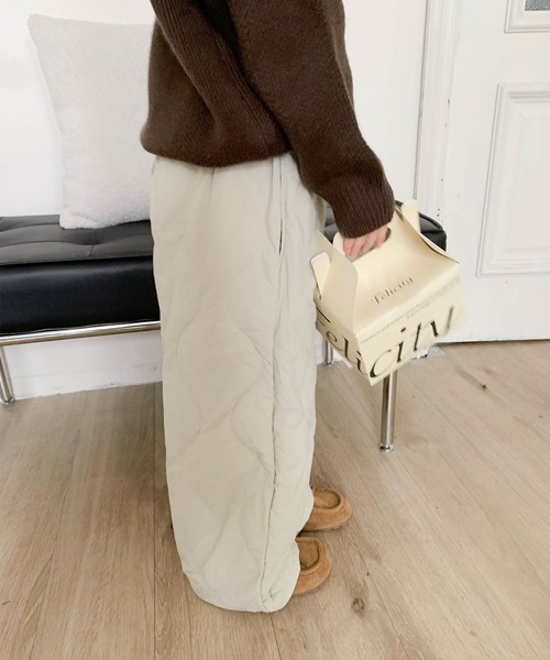 aimoha(アイモハ)の「【aimoha-KIDS-】キルティングテーパードパンツ (AW)(その他パンツ・キッズ・ブラック/ライトベージュ・90㎝/100cm/110cm/120cm/130cm/140cm)」の7枚目の写真