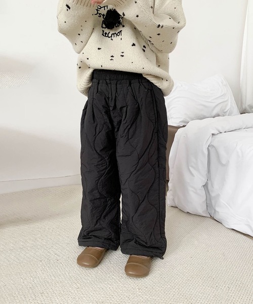 aimoha(アイモハ)の「【aimoha-KIDS-】キルティングテーパードパンツ (AW)(その他パンツ・キッズ・ブラック/ライトベージュ・90㎝/100cm/110cm/120cm/130cm/140cm)」の10枚目の写真