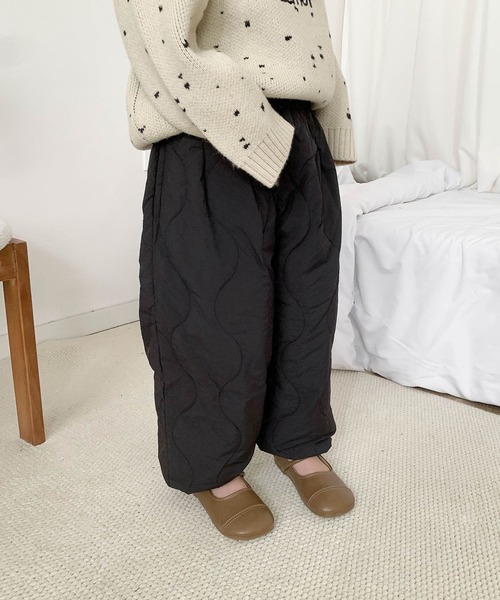 aimoha(アイモハ)の「【aimoha-KIDS-】キルティングテーパードパンツ (AW)(その他パンツ・キッズ・ブラック/ライトベージュ・90㎝/100cm/110cm/120cm/130cm/140cm)」の12枚目の写真