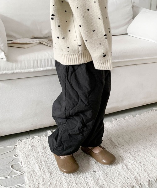aimoha(アイモハ)の「【aimoha-KIDS-】キルティングテーパードパンツ (AW)(その他パンツ・キッズ・ブラック/ライトベージュ・90㎝/100cm/110cm/120cm/130cm/140cm)」の13枚目の写真