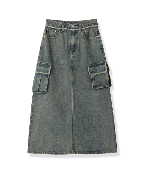 AVANDRESS(アバンドレス )の「Harper Tassel Pocket Denim Long Skirt BLUE(スカート・レディース・ブルー・SMALL/LARGE/MEDIUM)」の5枚目の写真