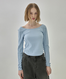 WOOALONG | OG Round Hem Long T-shirt - SKY BLUE(Tシャツ/カットソー)