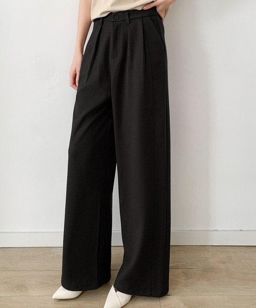 セール】ツータック ワイドパンツ 冬 レディース 秋冬（スラックス