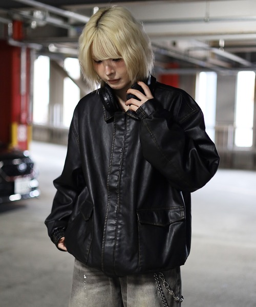 セール】《2サイズ展開 / UNISEX 》ATMARK十字架ロゴウォッシュPU
