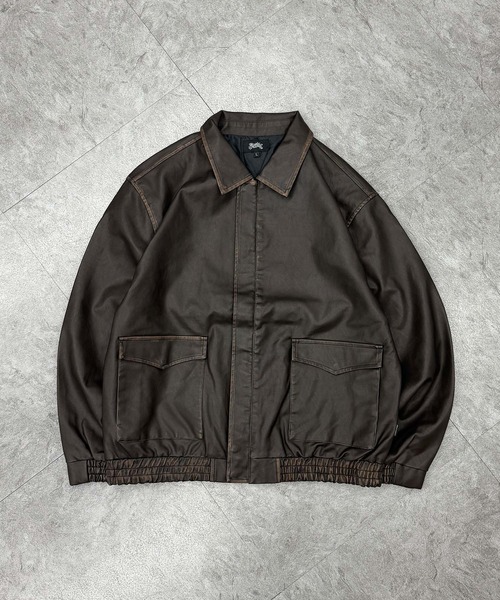 ATMARK(アットマーク)の「《2サイズ展開 / UNISEX 》ATMARK十字架ロゴウォッシュPUレザージャケット(ブルゾン・レディース・ブラック/ブラウン・M/L)」の20枚目の写真