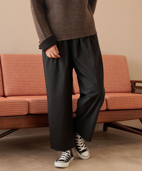 FOUND GOOD（ファウンドグッド）の「防風3タックパンツ（その他パンツ・レディース・グレー系8/アイボリー/ブラック/ブラウン系5・M/L/S）」の2枚目の写真