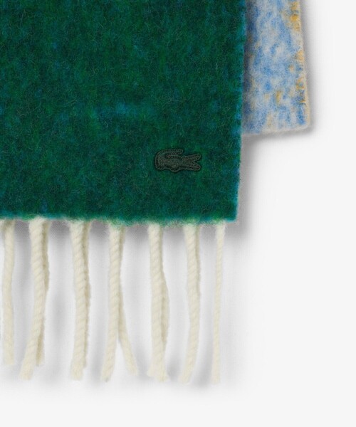 LACOSTE（ラコステ）の「ランドスケープモチーフアルパカウールマフラー（マフラー・レディース・グリーン・FREE）」の5枚目の写真