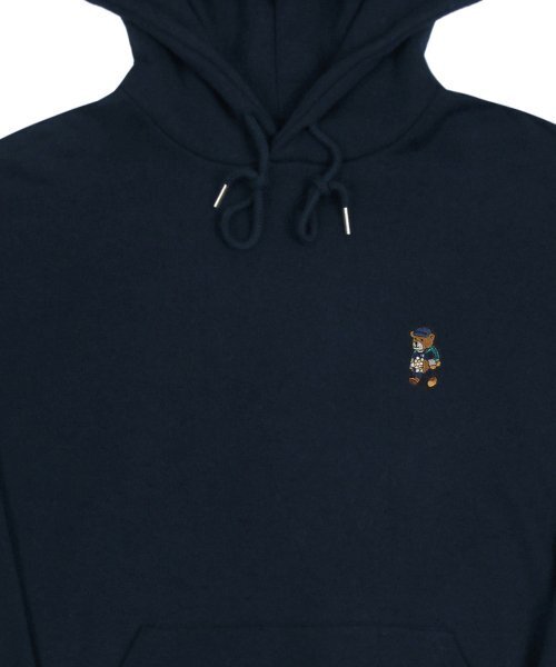 GRAVER（グレーバー）の「[UNISEX]デイジーブーケベア刺繍フードティー_ネイビー（パーカー・レディース・ネイビー・SMALL/MEDIUM/LARGE/X-LARGE）」の7枚目の写真