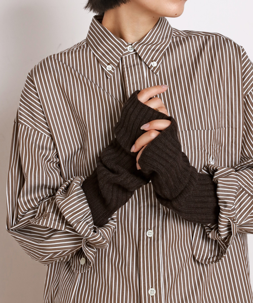 AP STUDIO（エーピーストゥディオ）の「ハンドウォーマー（手袋・レディース・ブラック/チャコールグレー/ブラウン・FREE）」の3枚目の写真