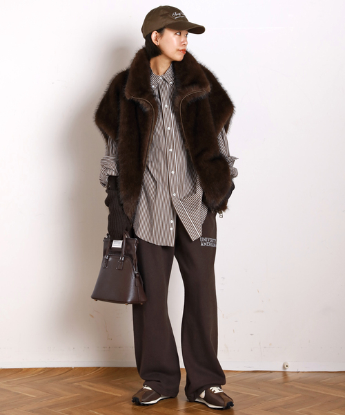 AP STUDIO（エーピーストゥディオ）の「ハンドウォーマー（手袋・レディース・ブラック/チャコールグレー/ブラウン・FREE）」の4枚目の写真