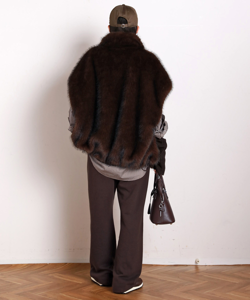 AP STUDIO（エーピーストゥディオ）の「ハンドウォーマー（手袋・レディース・ブラック/チャコールグレー/ブラウン・FREE）」の6枚目の写真