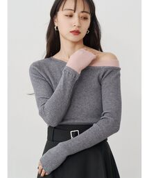 MURUA（ムルーア）の「レイヤードワンショルニット（ニット/セーター）」