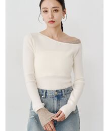 MURUA | レイヤードワンショルニット(ニット/セーター)