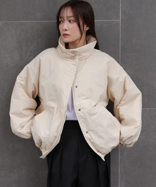 ハイネック中綿ブルゾン