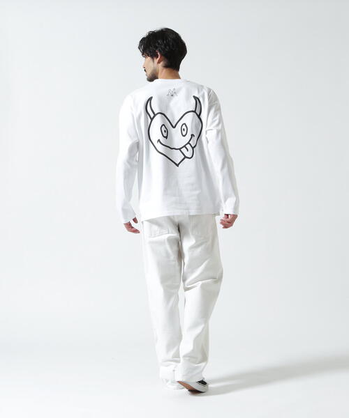 maxsix(マックスシックス)の「maxsix(マックスシックス)DOUBLE HERT L/S TEE(Tシャツ/カットソー・メンズ・ブラック/ホワイト・L/M)」の8枚目の写真
