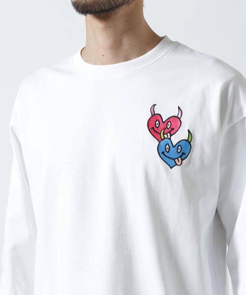 maxsix(マックスシックス)の「maxsix(マックスシックス)DOUBLE HERT L/S TEE(Tシャツ/カットソー・メンズ・ブラック/ホワイト・L/M)」の11枚目の写真