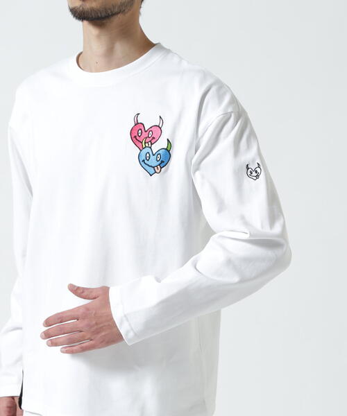 maxsix(マックスシックス)の「maxsix(マックスシックス)DOUBLE HERT L/S TEE(Tシャツ/カットソー・メンズ・ブラック/ホワイト・L/M)」の12枚目の写真