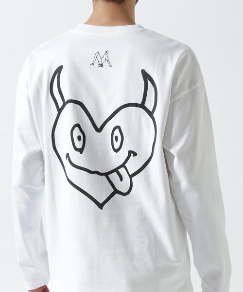 maxsix(マックスシックス)の「maxsix(マックスシックス)DOUBLE HERT L/S TEE(Tシャツ/カットソー・メンズ・ブラック/ホワイト・L/M)」の7枚目の写真