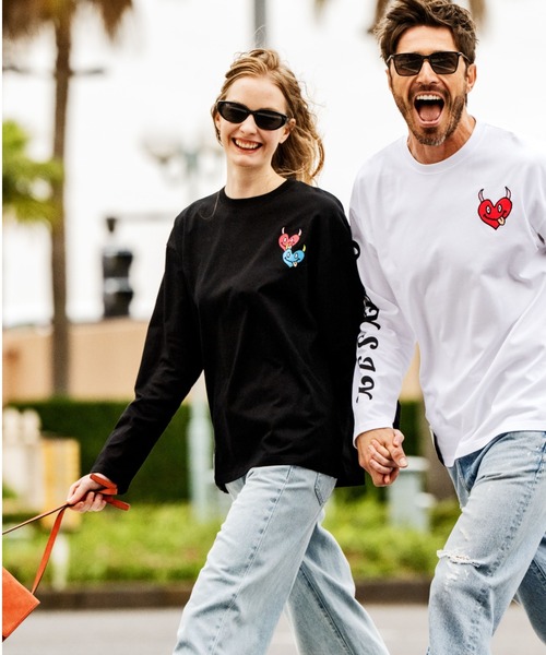 maxsix(マックスシックス)の「maxsix(マックスシックス)DOUBLE HERT L/S TEE(Tシャツ/カットソー・メンズ・ブラック/ホワイト・L/M)」の5枚目の写真