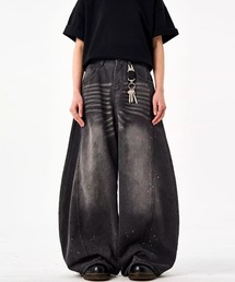 Ressaca（レサーカ）の「ペイント風ブラックカーブデニムパンツ（デニムパンツ）」