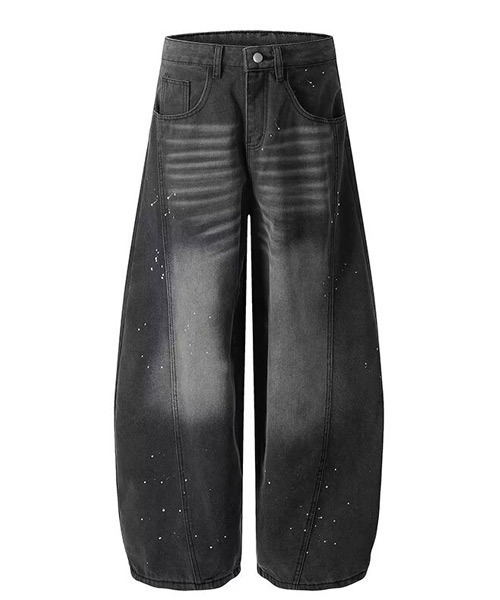 Ressaca(レサーカ)の「ペイント風ブラックカーブデニムパンツ(デニムパンツ・メンズ・ブラック・M/L/XL)」の6枚目の写真