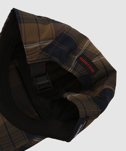 COMME des GARCONS HOMME(コム デ ギャルソン・オム)の「「BRIEFING」W-NAME CHECK PATTERN CAP(キャップ・メンズ・カーキ系/ブラウン系その他・ONE SIZE)」の3枚目の写真