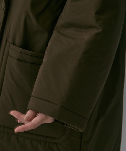 STUDIOUS（ステュディオス）の「【STUDIOUS/ステュディオス】PADDED BUTTON COAT/パデッドボタンコート/軽アウター/中綿コート（その他アウター・レディース・ブラウン/ブラック・FREE）」の20枚目の写真