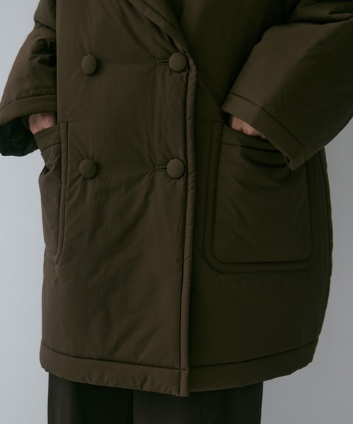 STUDIOUS（ステュディオス）の「【STUDIOUS/ステュディオス】PADDED BUTTON COAT/パデッドボタンコート/軽アウター/中綿コート（その他アウター・レディース・ブラウン/ブラック・FREE）」の21枚目の写真