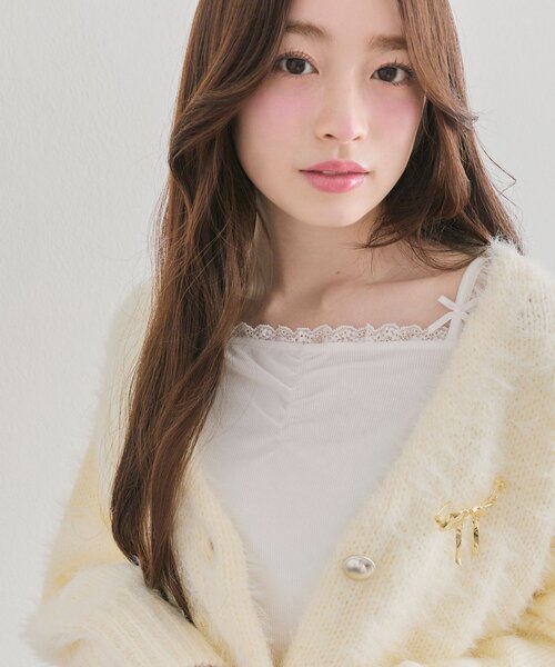 OLIVE des OLIVE（オリーブデオリーブ）の「ロングカーデ（カーディガン/ボレロ・レディース・オフホワイト/グレー/サックスブルー/イエロー・FREE）」の9枚目の写真