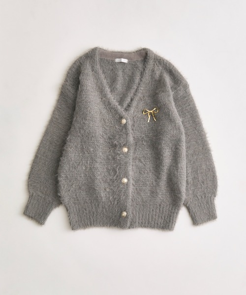 OLIVE des OLIVE（オリーブデオリーブ）の「ロングカーデ（カーディガン/ボレロ・レディース・オフホワイト/グレー/サックスブルー/イエロー・FREE）」の5枚目の写真