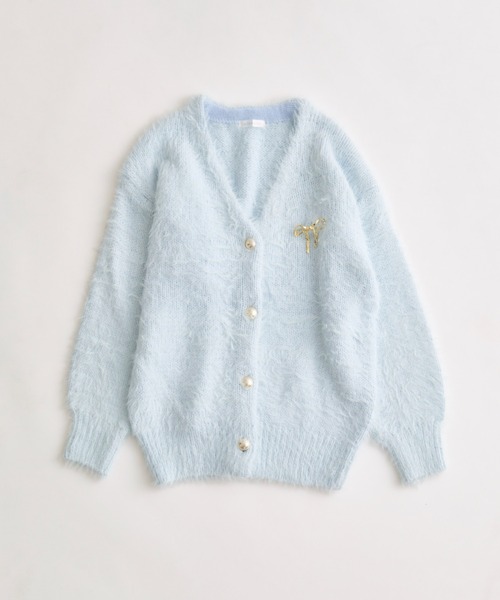 OLIVE des OLIVE（オリーブデオリーブ）の「ロングカーデ（カーディガン/ボレロ・レディース・オフホワイト/グレー/サックスブルー/イエロー・FREE）」の7枚目の写真